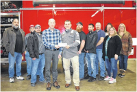 Local Fire Departments receives donation from Felman Production, LLC.